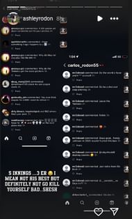 @ashleyrodon IG Story Hateful Messages
