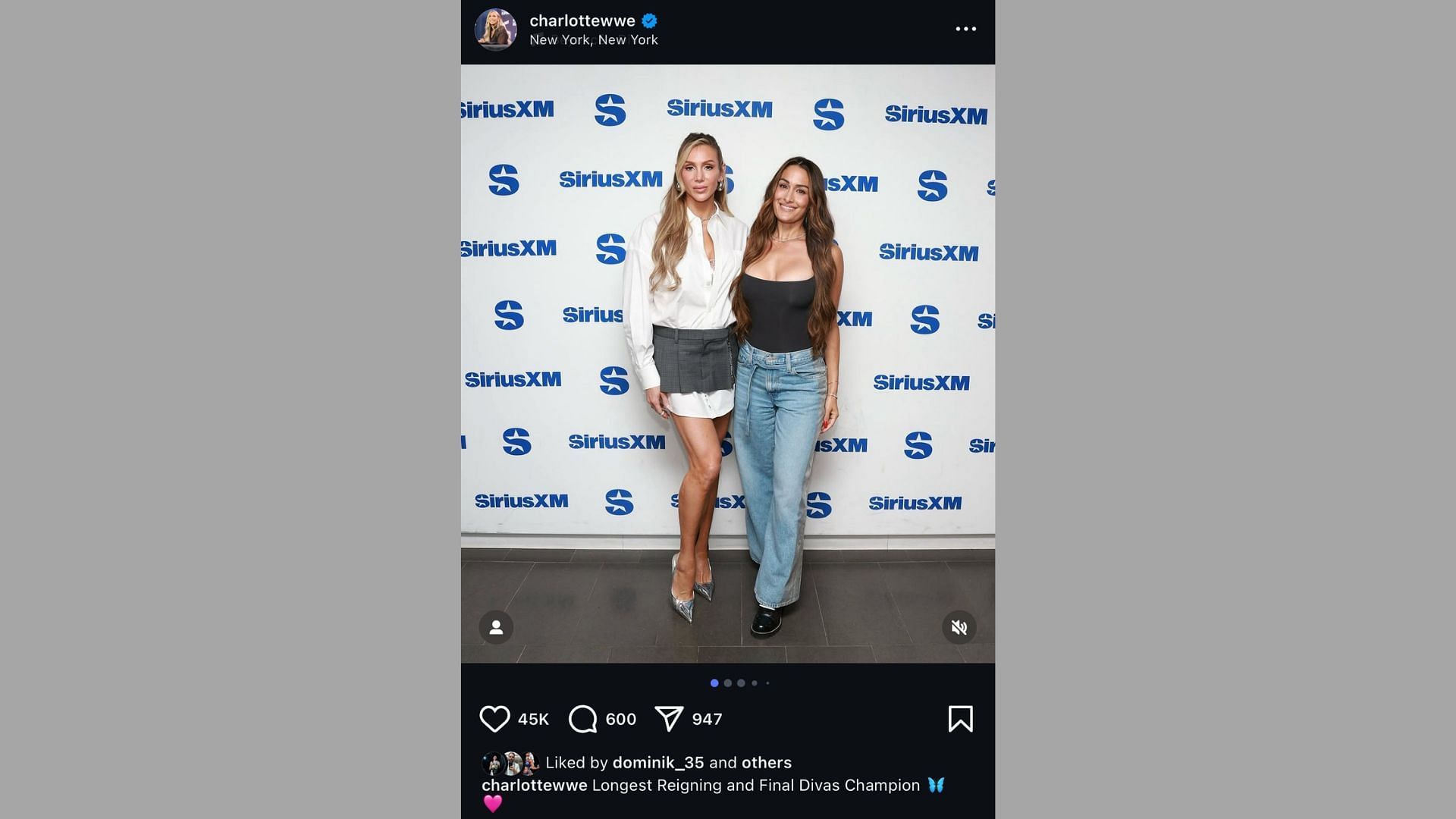 Charlotte and Nikki [Image via @charlottewwe on Instagram]