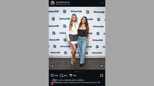 Charlotte and Nikki [Image via @charlottewwe on Instagram]