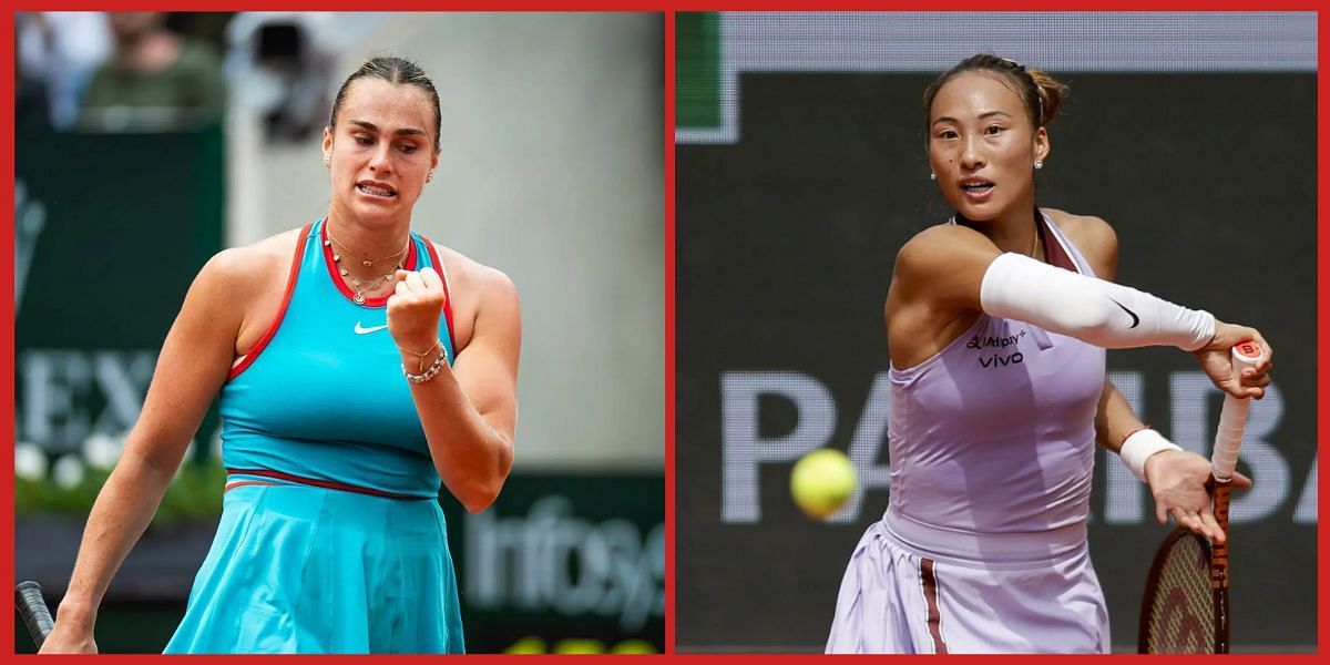 Aryna Sabalenka and Zheng Qinwen (Source: Getty)