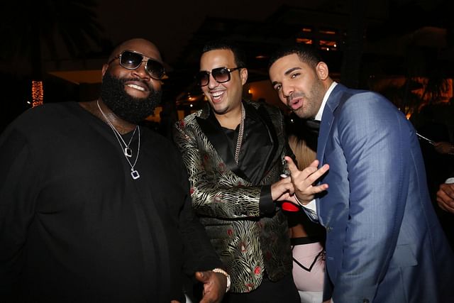 Drake and French Montana at Sean &quot;Diddy&quot; Combs Hosts CIROC The New Year 2014 At Private Miami Estate - Source: Getty