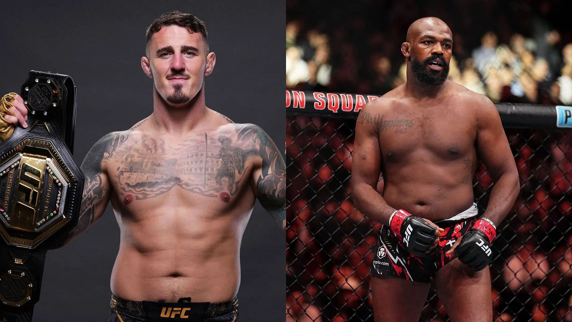 Tom Aspinall (left) says Jon Jones (right) is retired. [Images courtesy: Getty Images]