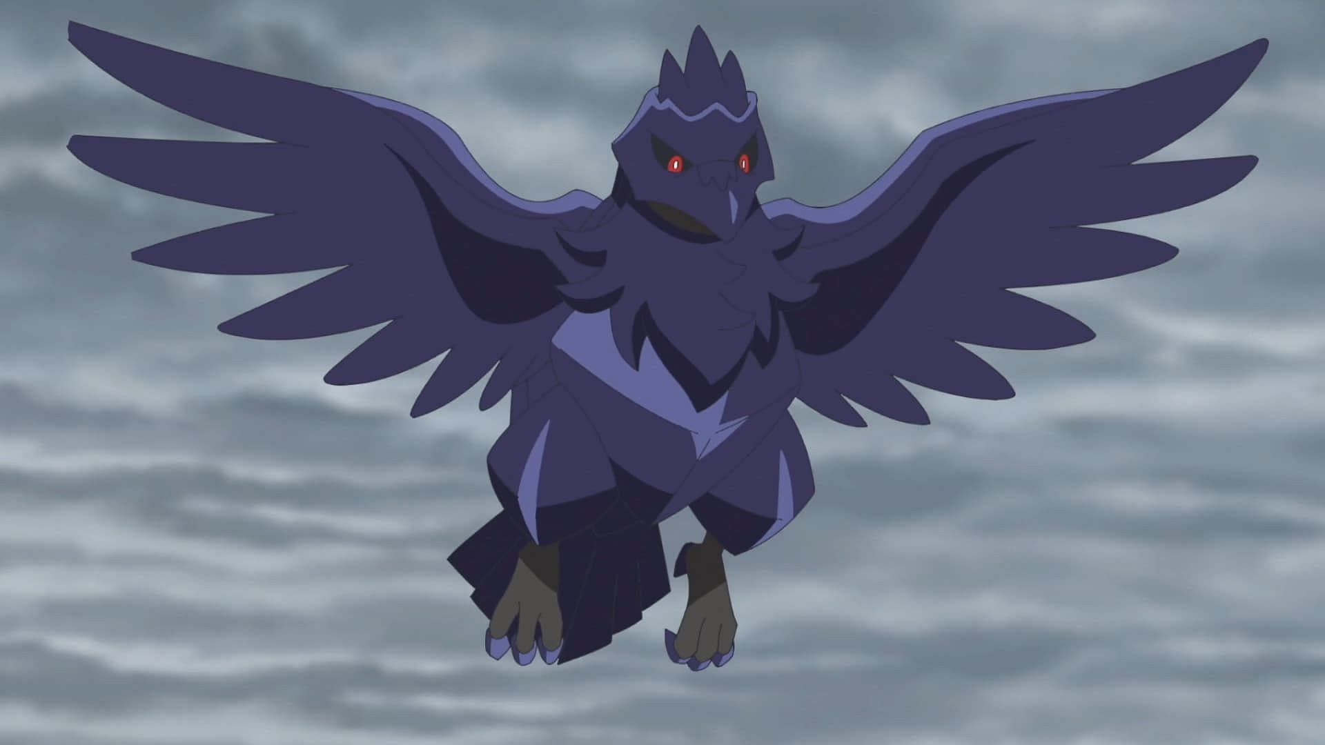 Corviknight, Rookidee&#039;s final evolution, as seen in the anime (Image via The Pokemon Company)