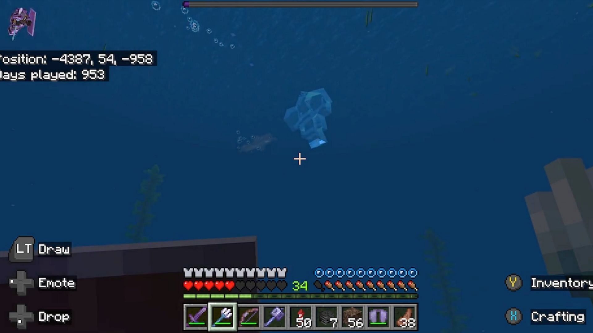 A dolphin delivers the final blow to the Wither
