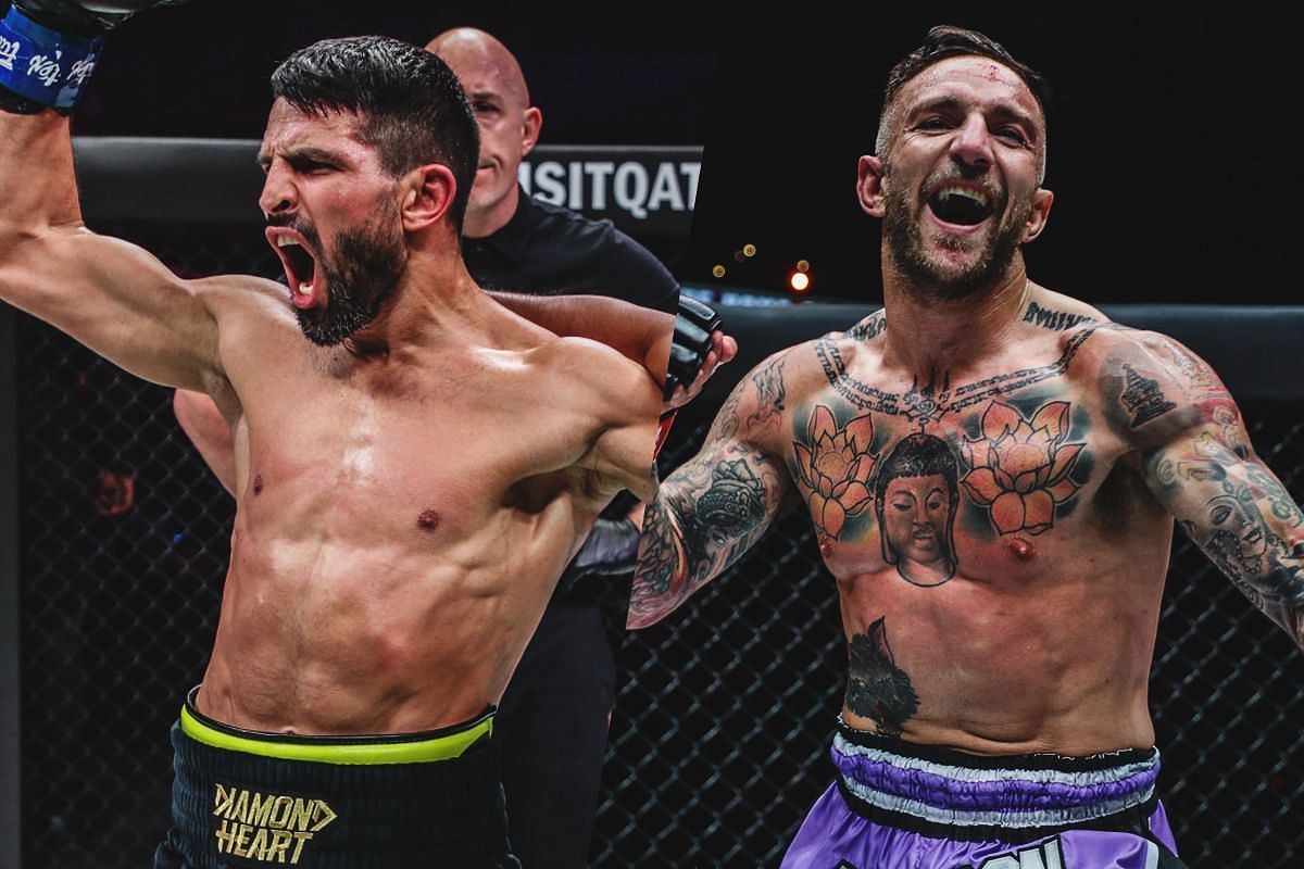 Mehdi Zatout (left) and Liam Harrison (right). [Photos from ONE Championship]