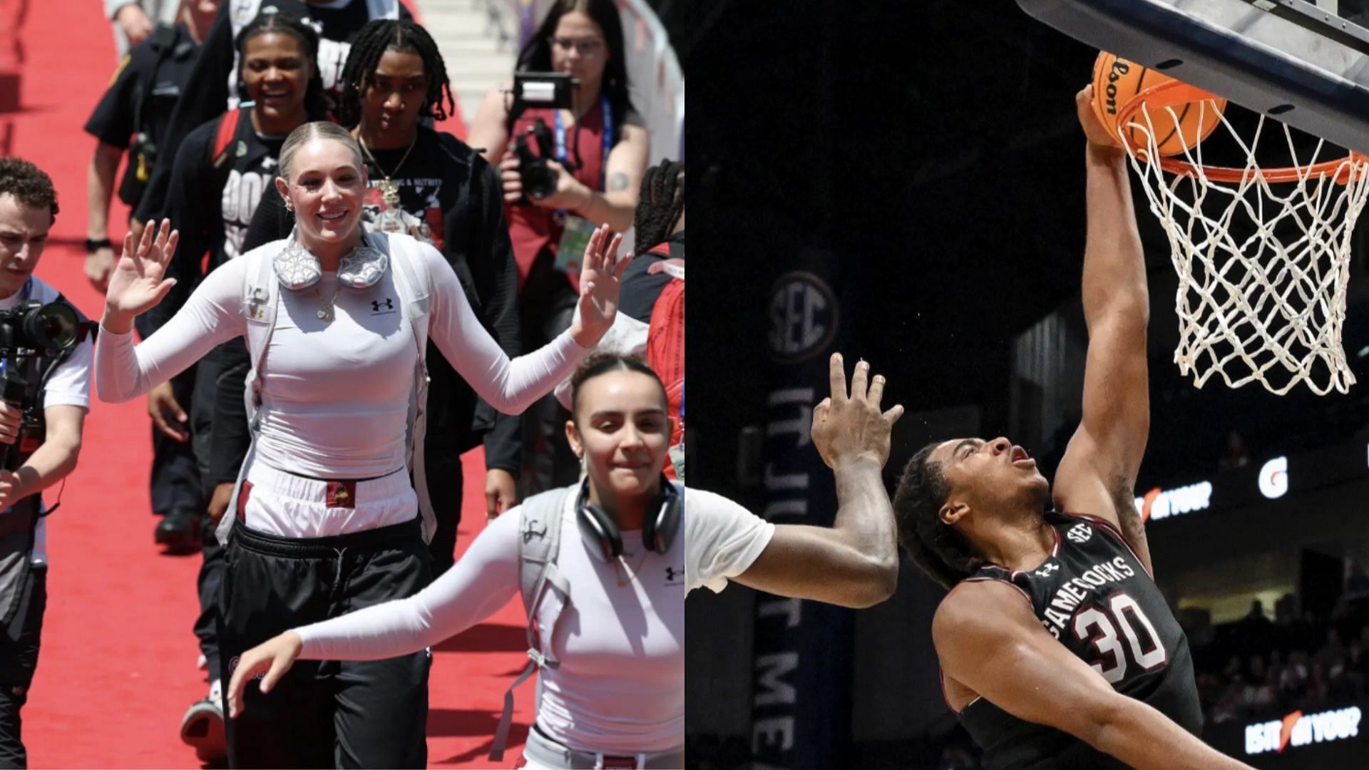 South Carolina basketball stars Chloe Kitts and Collin Murray-Boyles