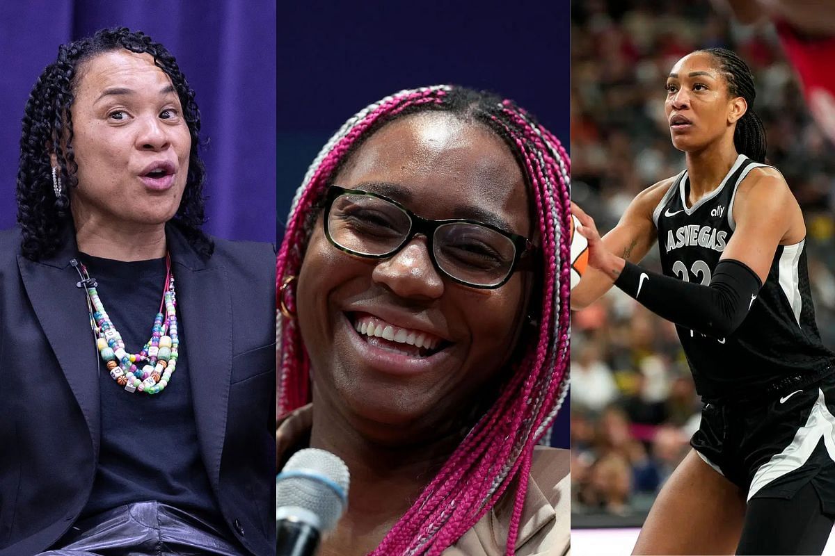 South Carolina HC Dawn Staley hypes up former Gamecocks Aliyah Boston, A
