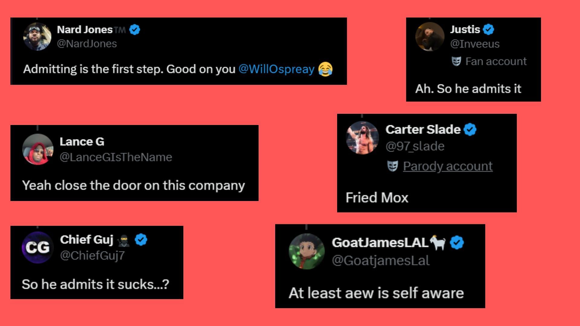 Fans reacted to Ospreay&#039;s comments [Credit: Fan reaction on X]