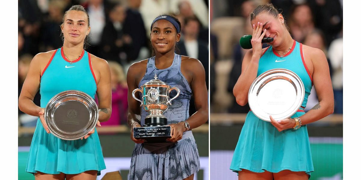 Aryna Sabalenka breaks down in tears after losing to Coco Gauff in French Open final (Image Source: Getty)