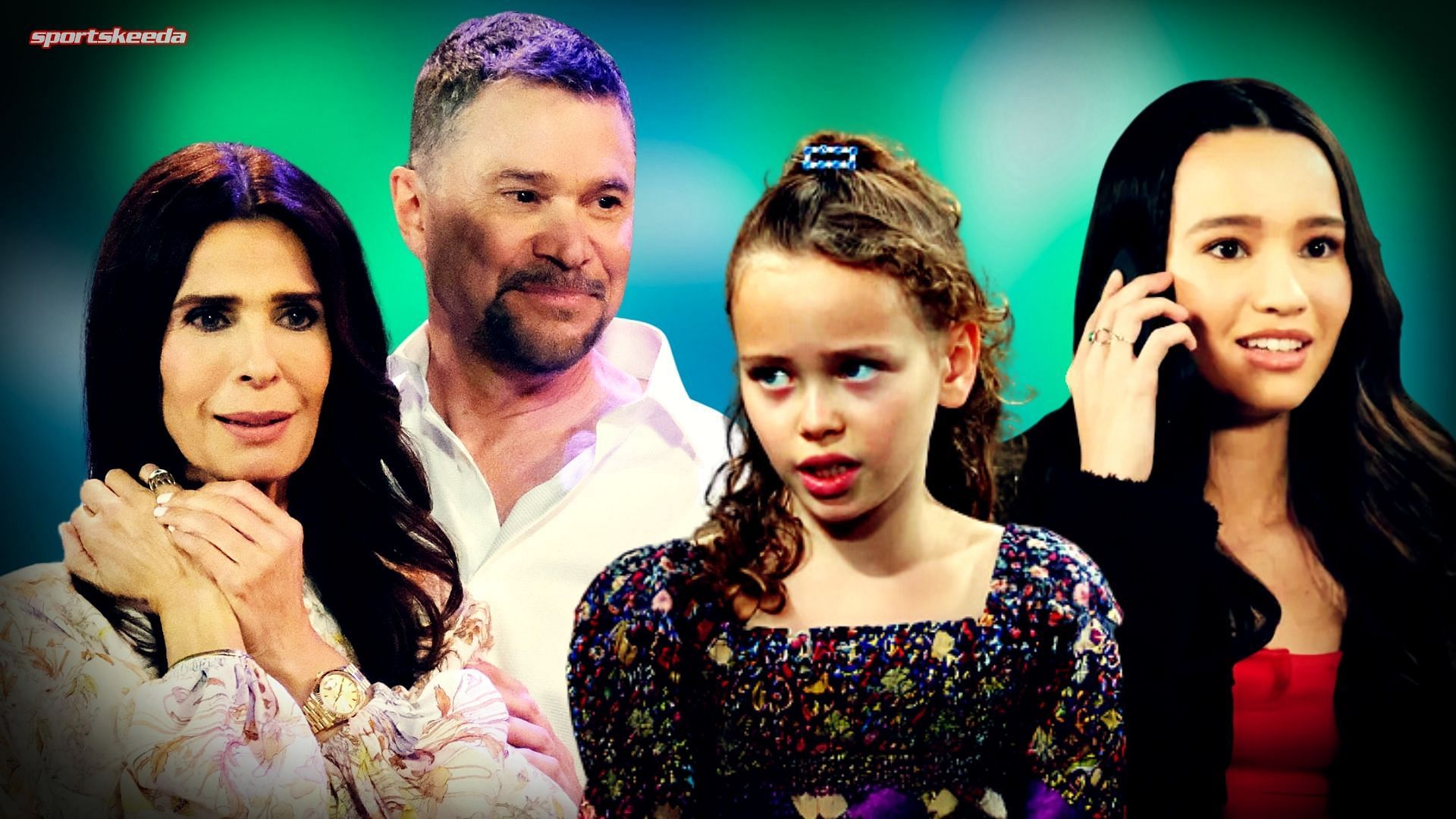From left, Hope, Bo, Rachel and Sophia on DOOL (Custom edit by Sportskeeda, Original images via Peacock/@Days of Our Lives)