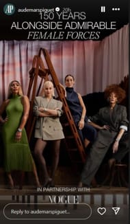 Audemars Piguet IG Story | Source: Audemars Piguet Instagram/@audemarspiguet