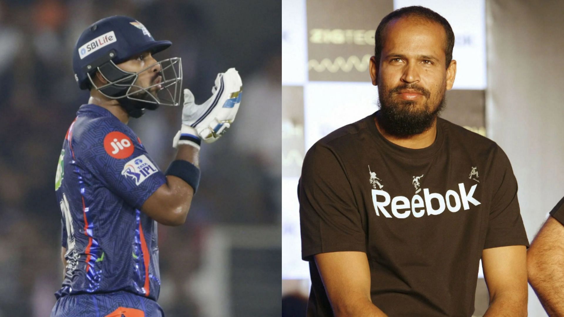 Nicholas Pooran and Yusuf Pathan (Image: Getty)