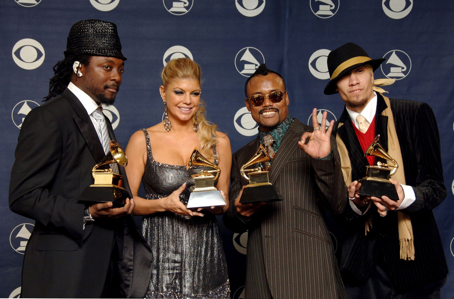 Black Eyed Peas at the 49th Annual GRAMMY Awards - Press Room - Source: Getty