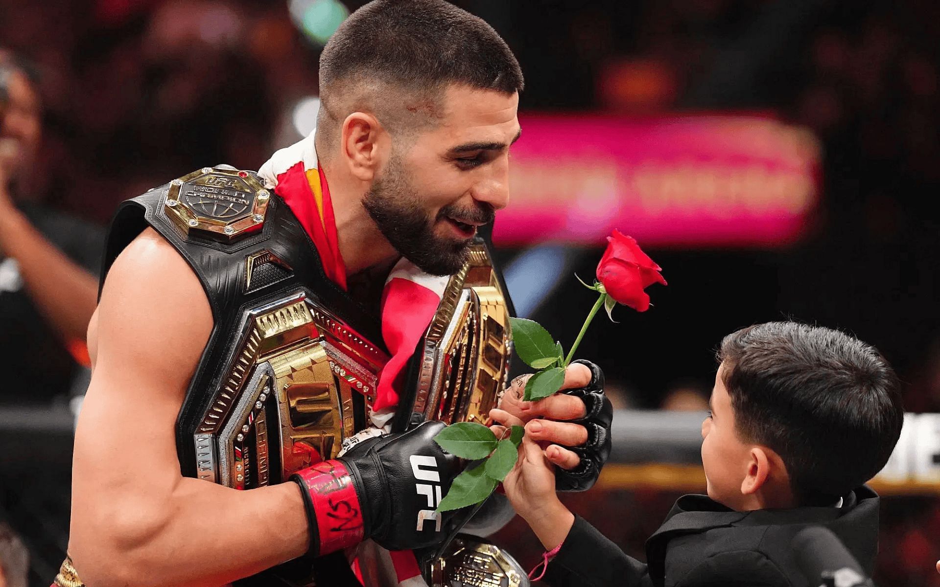 Ilia Topuria reveals the conversation with his son after UFC 317 win. [Image courtesy: Getty]