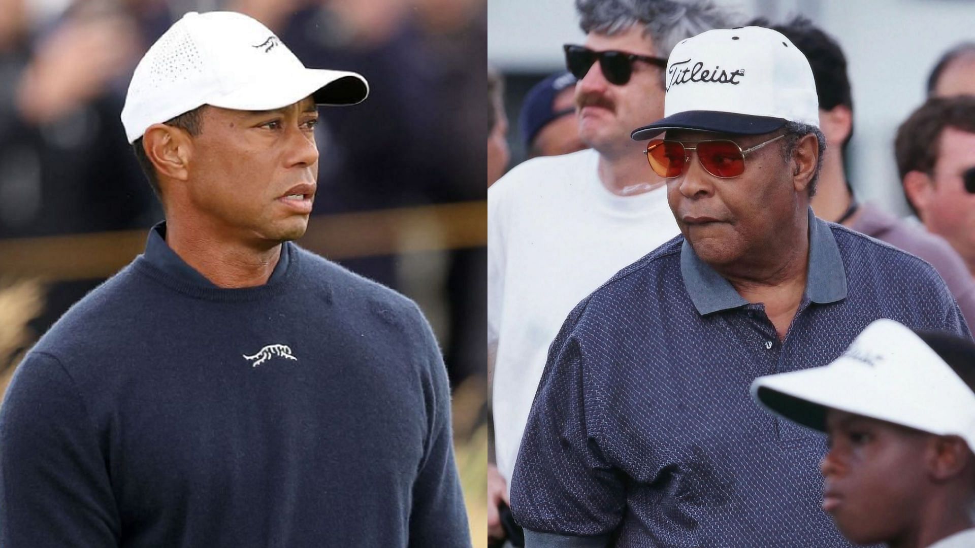 Tiger Woods and his father, Earl Woods / Source: Getty and @golfkhakis (IG)