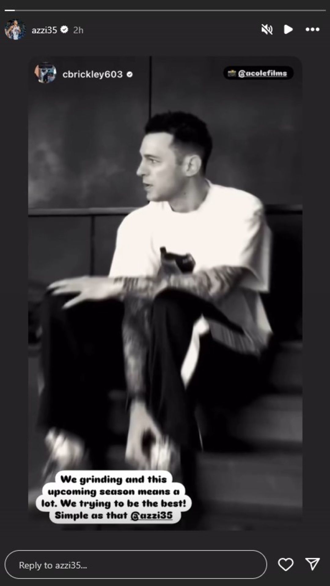 الصورة عبر تاريخ Instagram بواسطة Azzi Fudd.