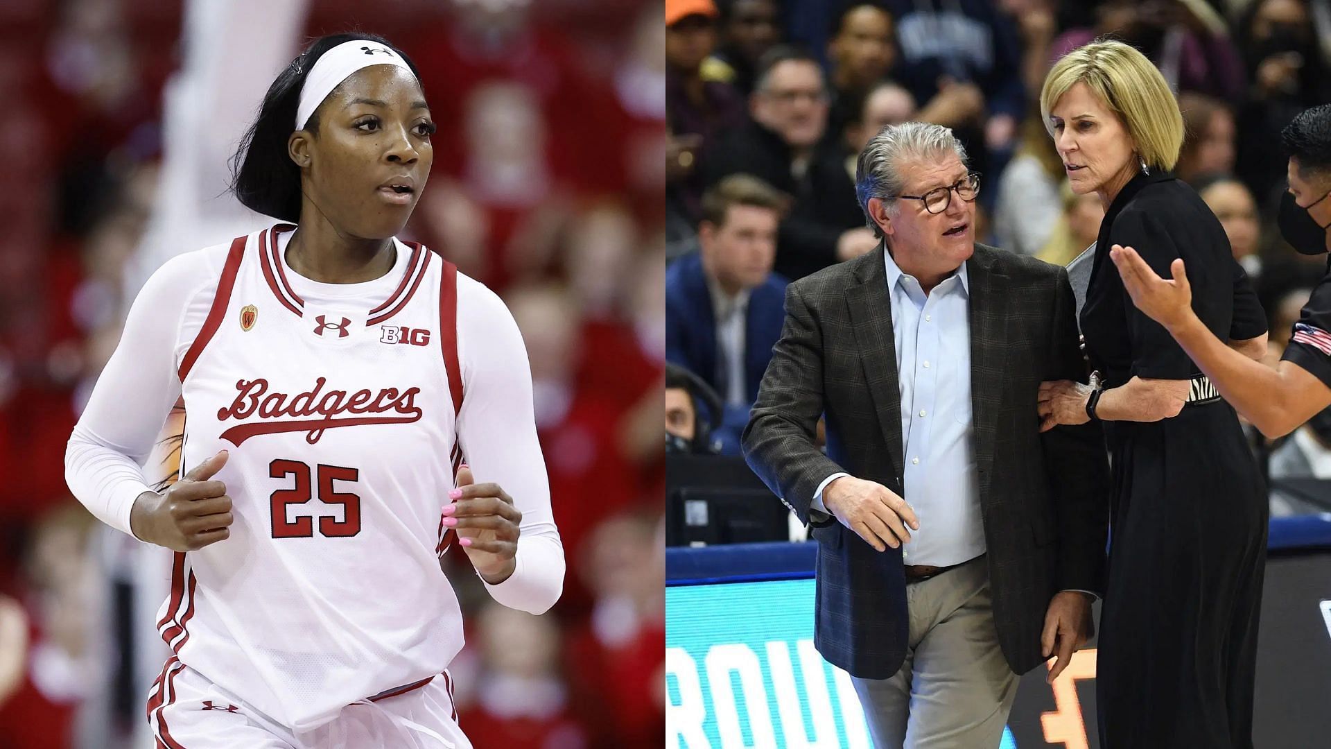 Serah Williamsm, Geno Auriemma and Chris Dailey