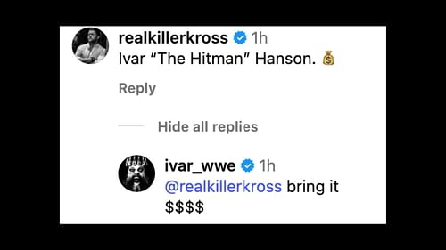Kross and the former champion traded words on social media today. [Image credit: Ivar on Instagram]