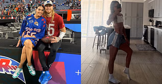 George Kittle's wife Claire drops 2-word reaction on Hanna Cavinder’s chic “solo summa” look