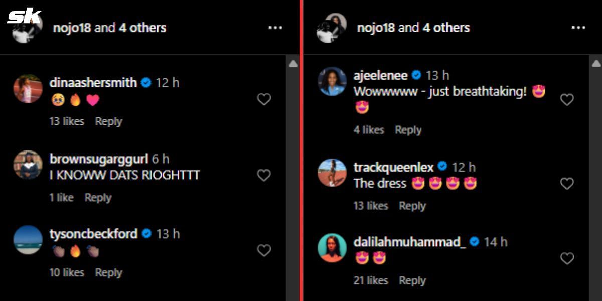 Screenshot of the Instagram post&#039;s comment section.
