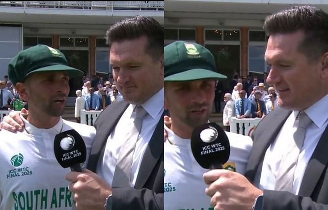 Keshav Maharaj gets emotional and teary-eyed after South Africa's historic win in 2025 WTC final vs Australia [Watch]