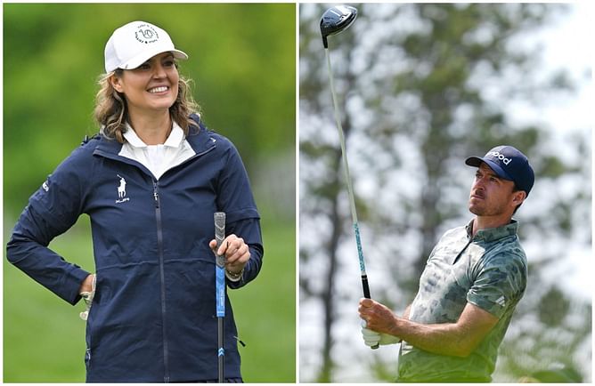 Amanda Balionis expresses her happiness in 2-words for the interview with Nick Taylor at the RBC Canadian Open