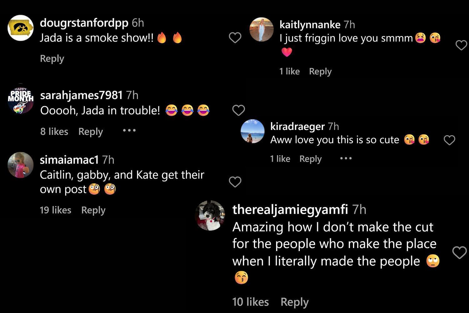 Fans commented on Instagram (@jadagyamfi/IG)