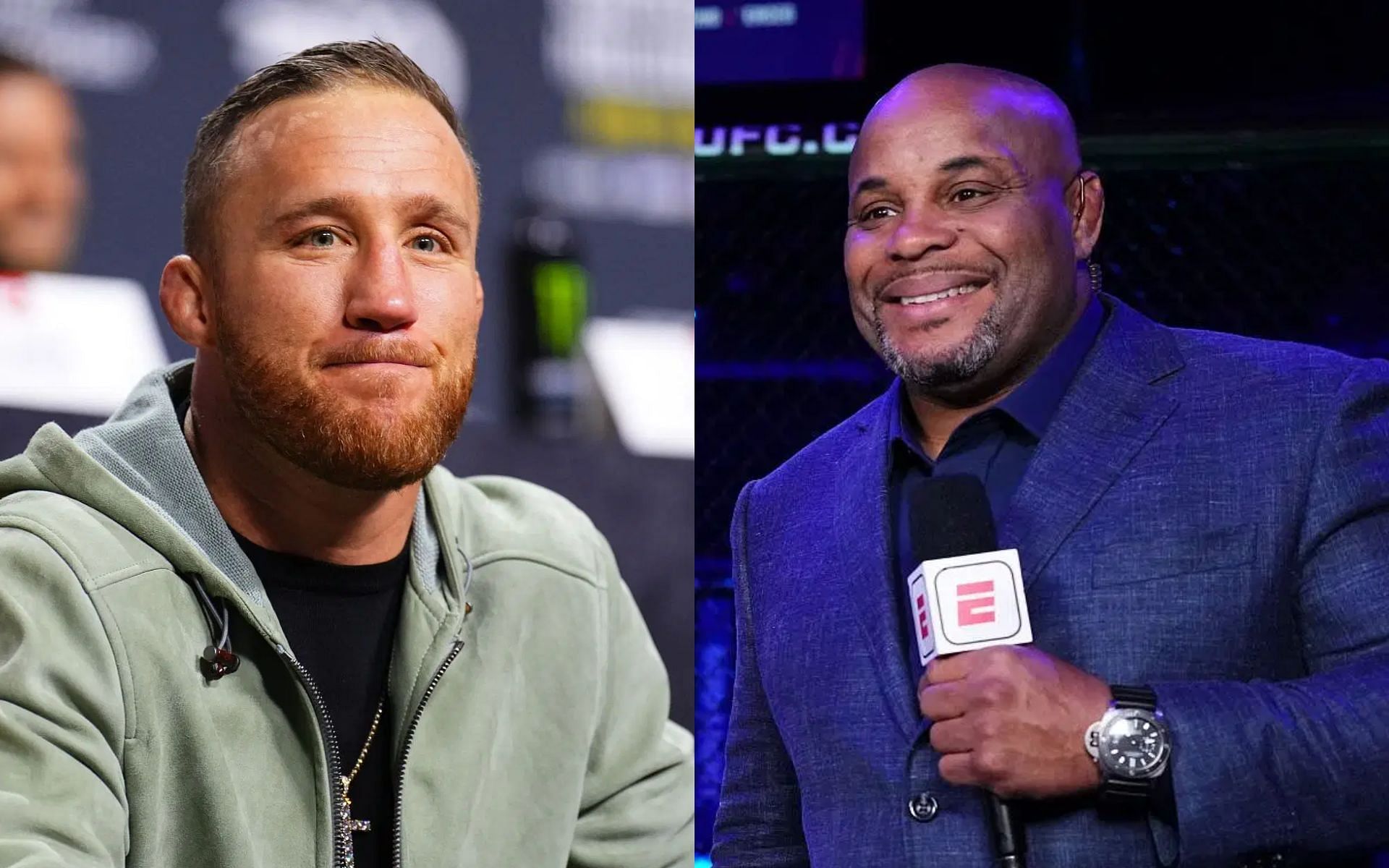 Daniel Cormier gets in on viral trend with hilarious conversation with a baffled Justin Gaethje [Image courtesy: Getty Images]