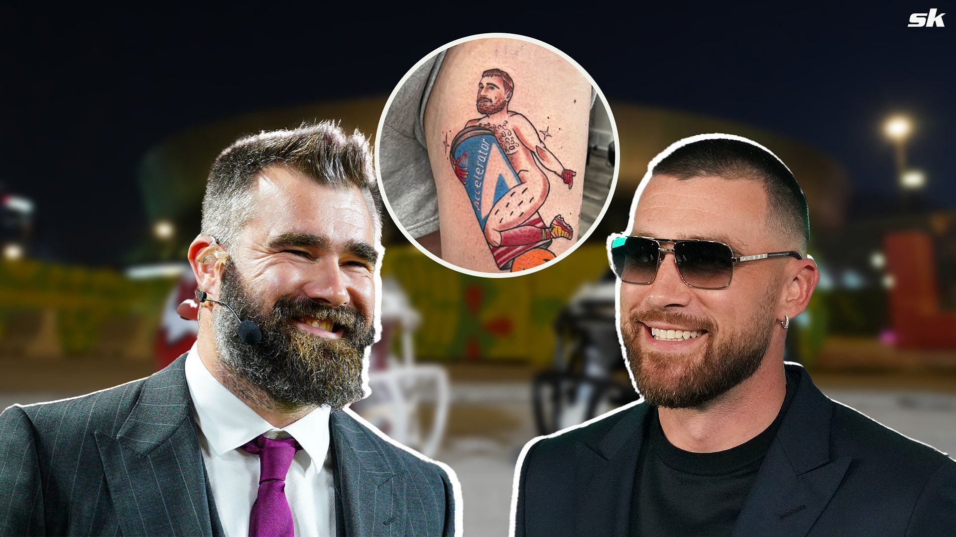 Jason Kelce shares hilarious take on Travis Kelce NSFW tattoo on fan