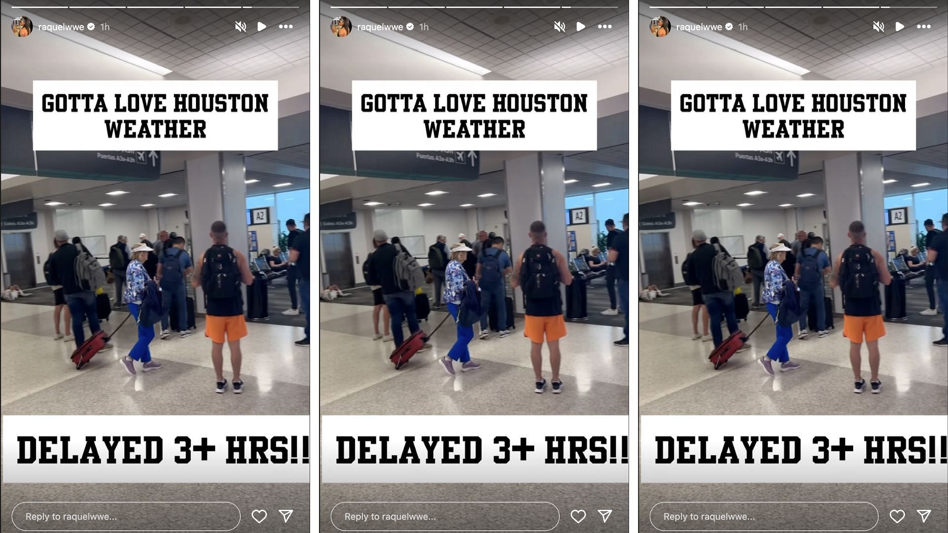 Rodriguez's flight is postponed today. (Credit Picture: Raquel Rodriguez on Instagram)