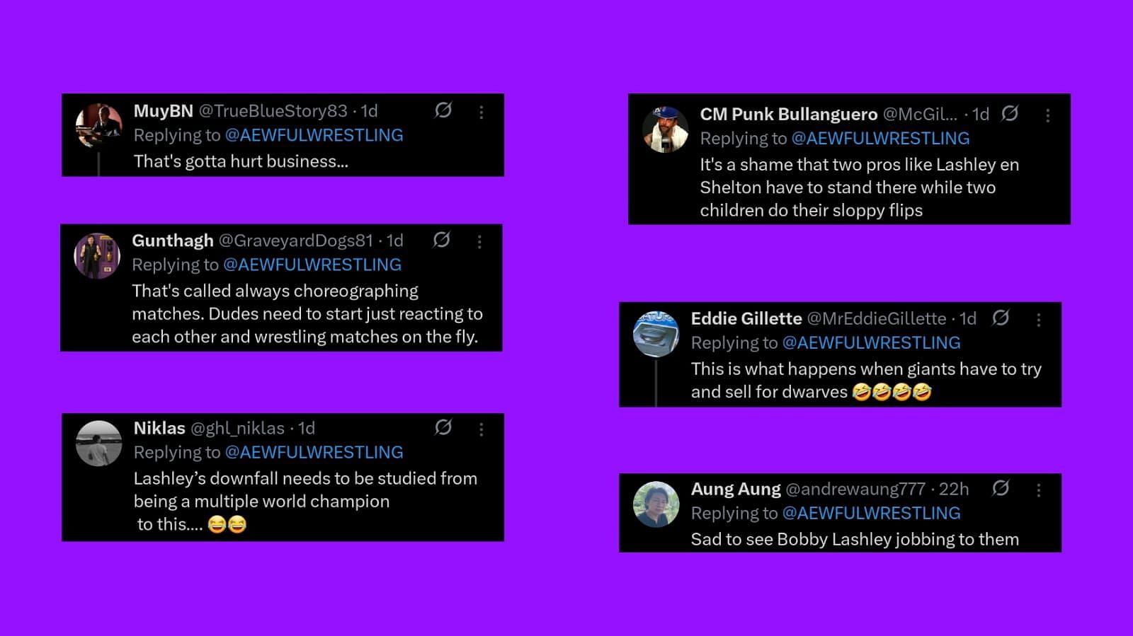 Fans react to a hilarious botch on AEW TV [Credit: Fan reactions on X]