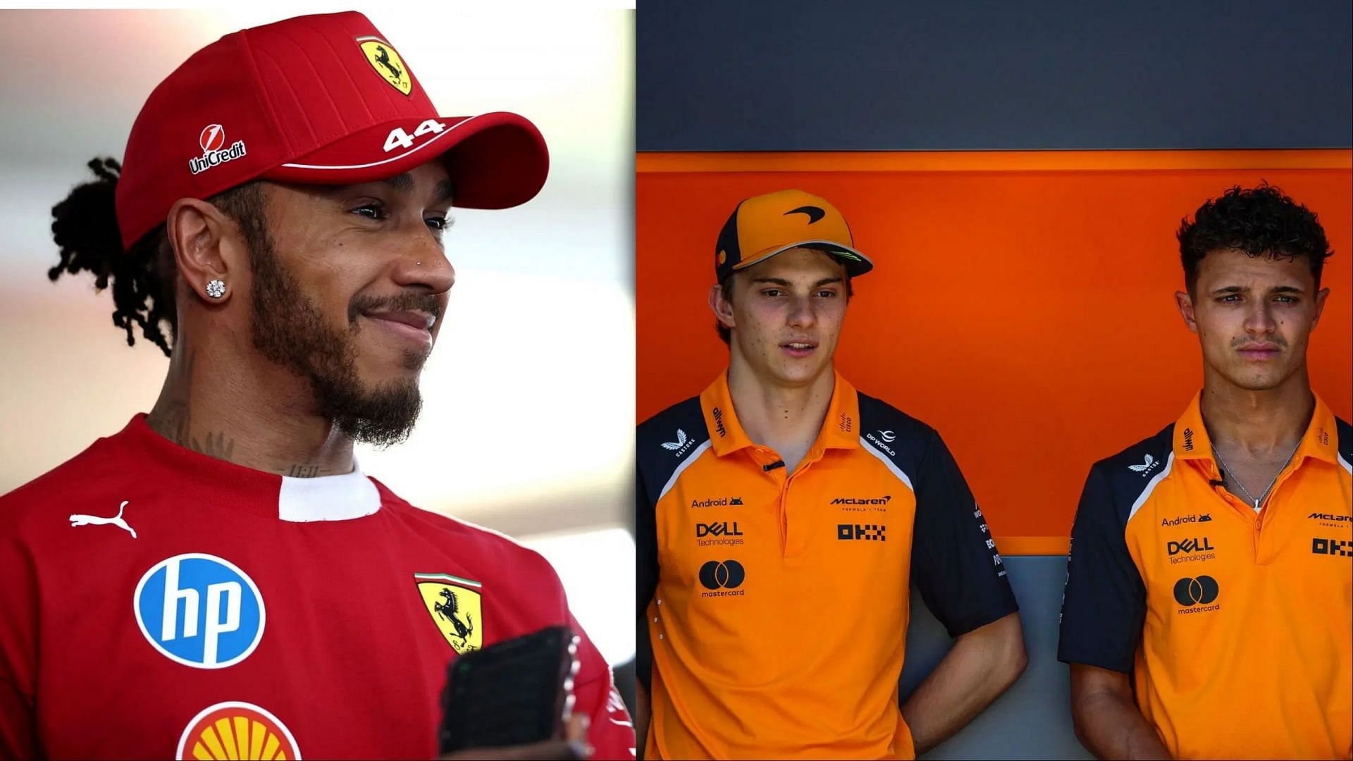 Image Credits: Getty, L: Lewis Hamilton; R: Lando Norris and Oscar Piastri
