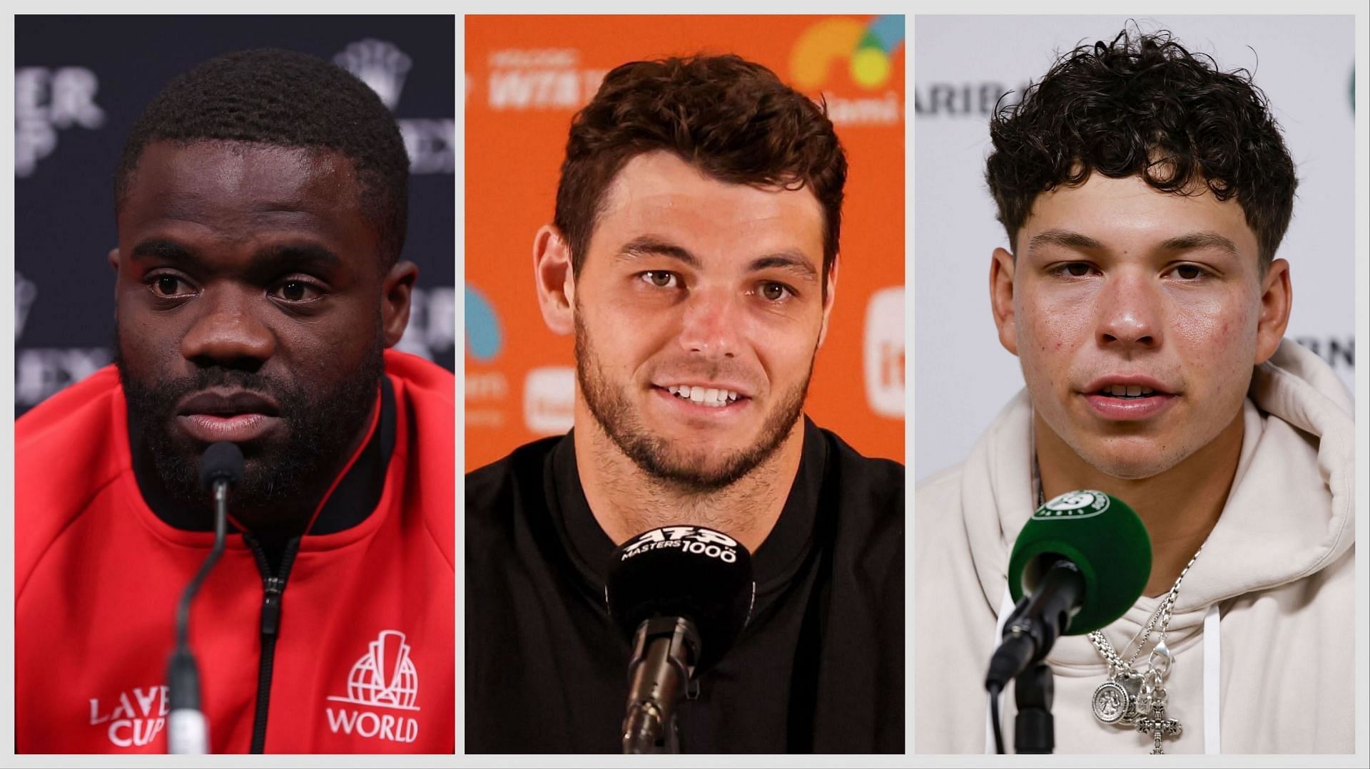(L-R) Frances Tiafoe, Taylor Fritz, and Ben Shelton | Getty
