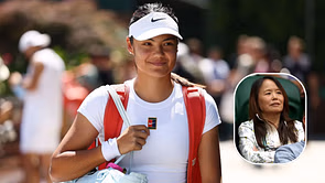 PICTURE: Emma Raducanu's mother makes rare appearance to cheer Brit on ahead of Wimbledon