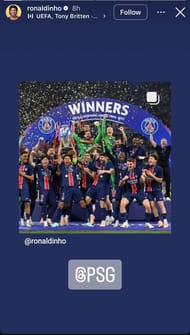 Ronaldinho Instagram Story