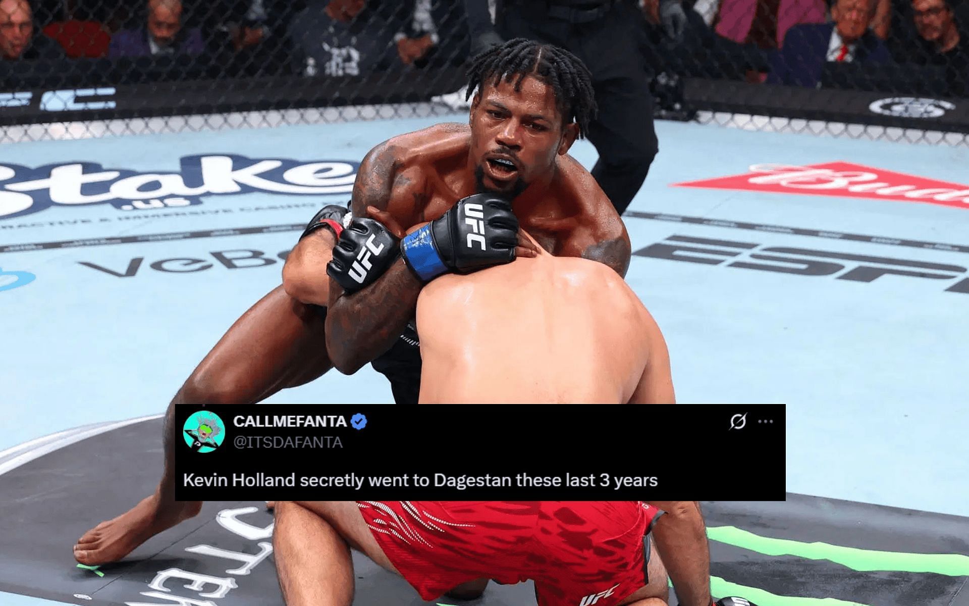 Fans react to Kevin Holland submitting Vicente Luque. [Image courtesy: Getty]