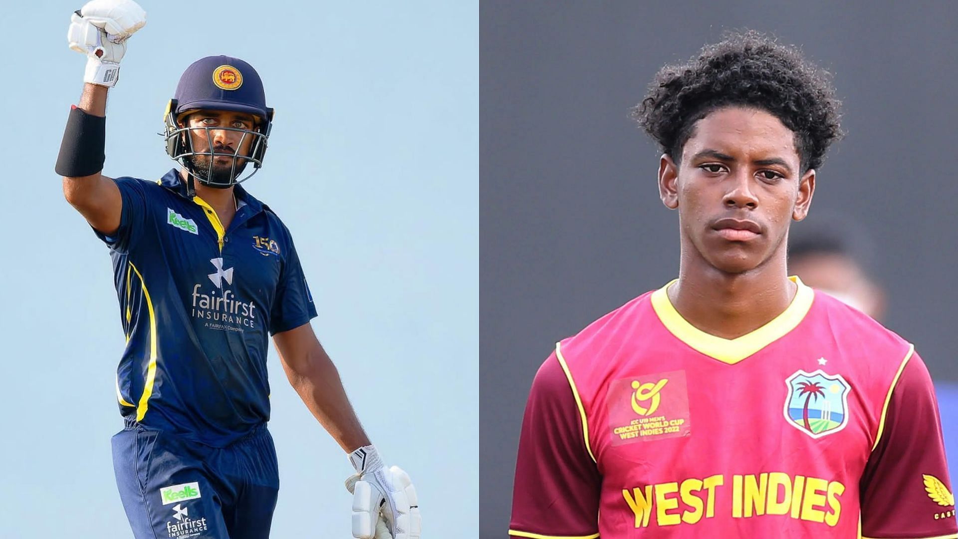 Dhananjaya Lakshan and Ackeem Auguste (Image via Getty &amp; dhananjaya_lakshan17 on Instagram)