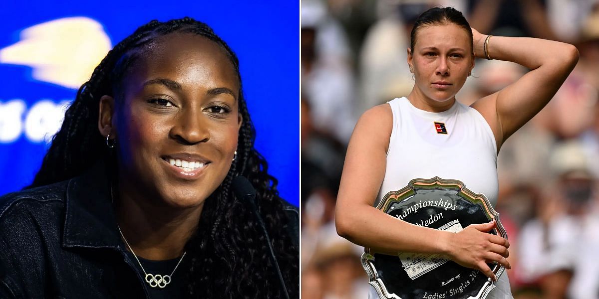 Coco Gauff among firsts to console Amanda Anisimova after one-sided Wimbledon final loss (Source: Getty)