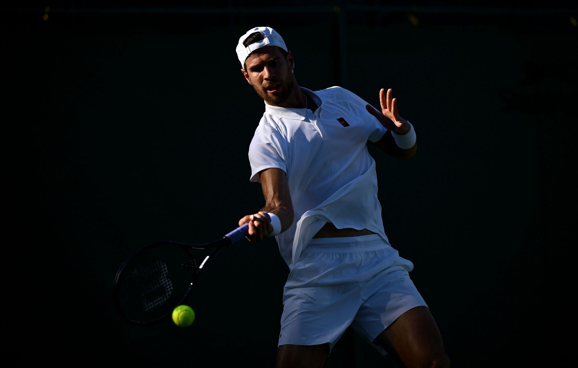 In Picture: Khachanov in action (Getty)