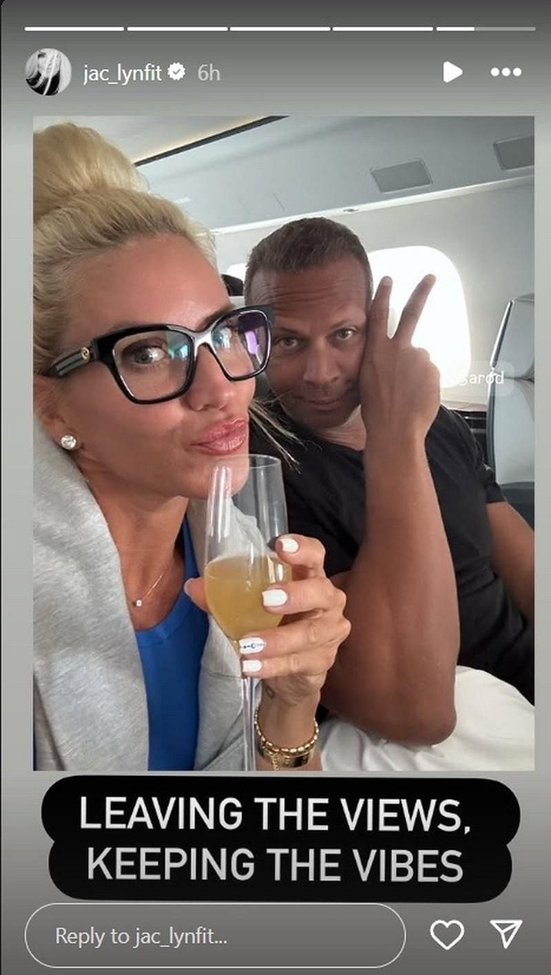 Alex Rodriguez&rsquo;s girlfriend, Jaclyn Cordeiro shared a story(Via instagram story)