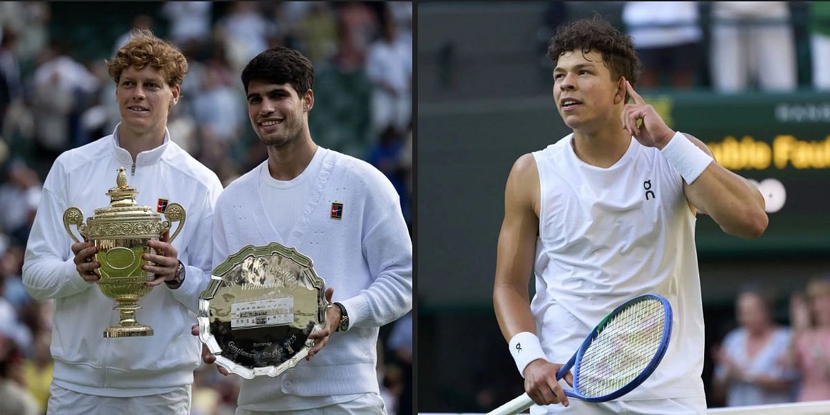 From L-R: Jannik Sinner, Carlos Alcaraz and Ben Shelton. (Photos: Getty)