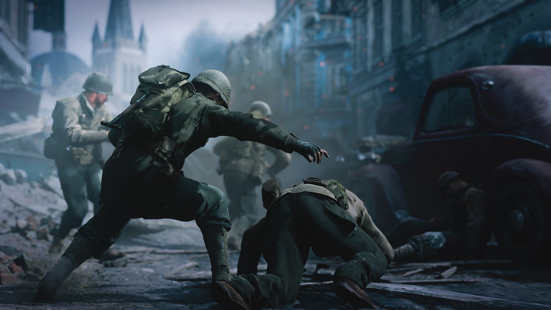Discussing the availability of co-op mode in Call of Duty World War 2 (Image via Activision)