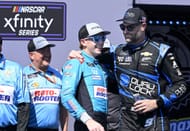 Connor Zilisch with Shane Van Gisbergen after the NASCAR Xfinity Series race at Sonoma. Source: Getty