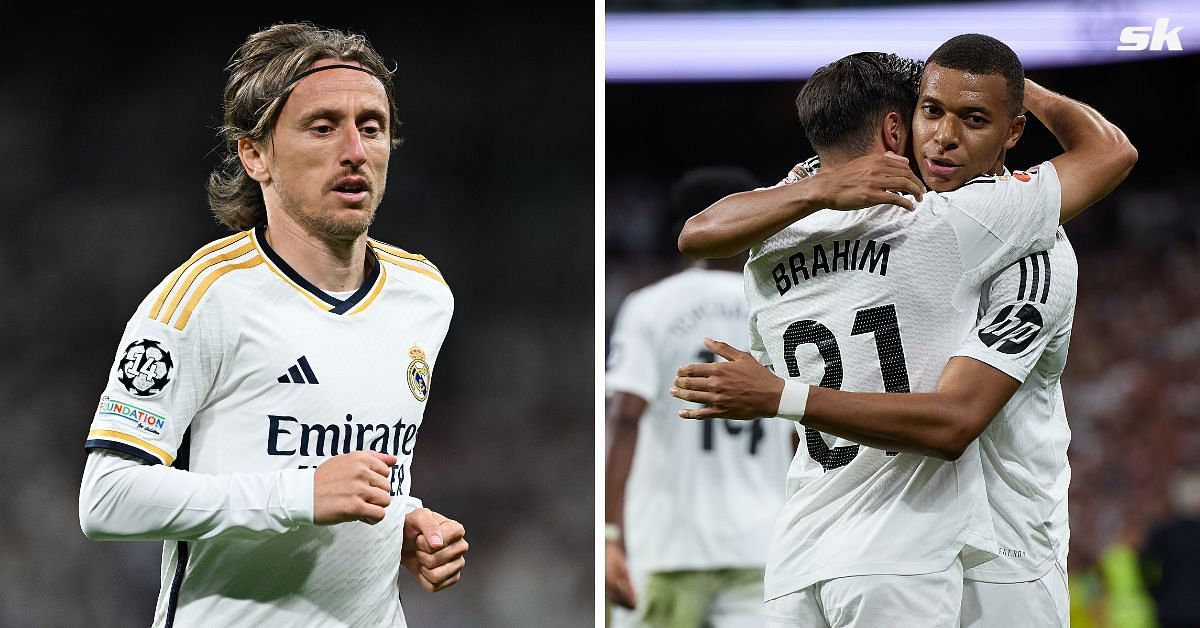 Luka Modric (left) and Kylian Mbappe - both pics GETTY