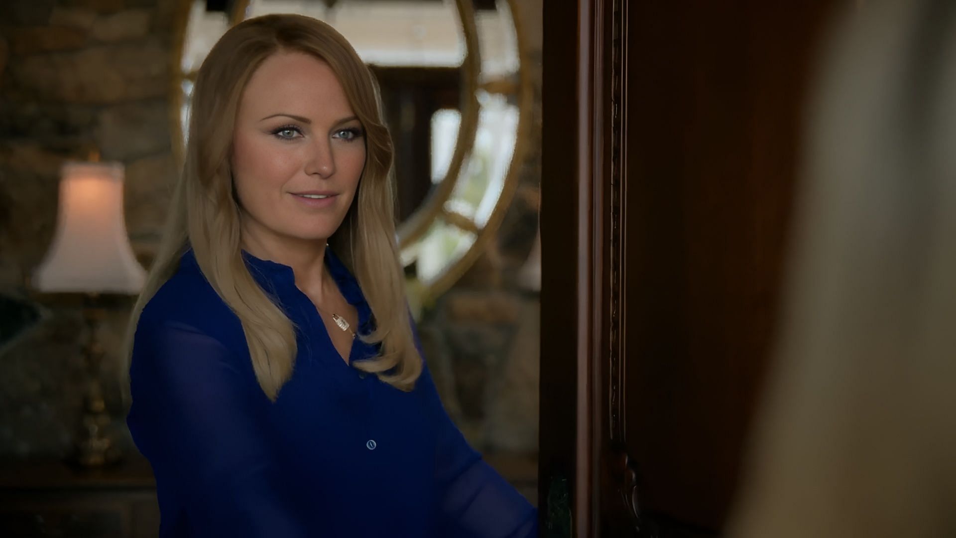 Margo&rsquo;s secrets come to light as her carefully crafted world collapses in The Hunting Wives season 1. (Image via Lionsgate TV)  