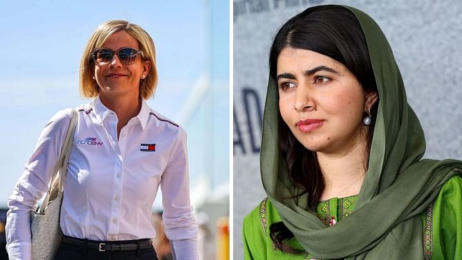Pictures: Mercedes boss Toto Wolff's wife Susie Wolff hosts female education activist Malala Yousafzai