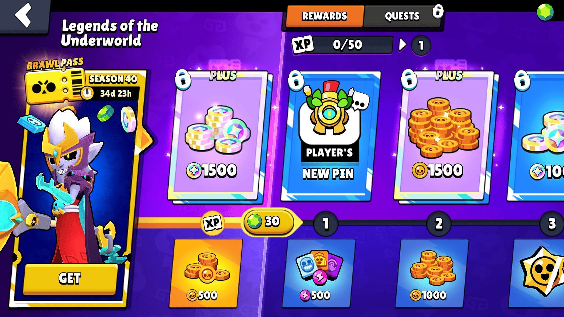 Check out the seasonal rewards (Image via Supercell)