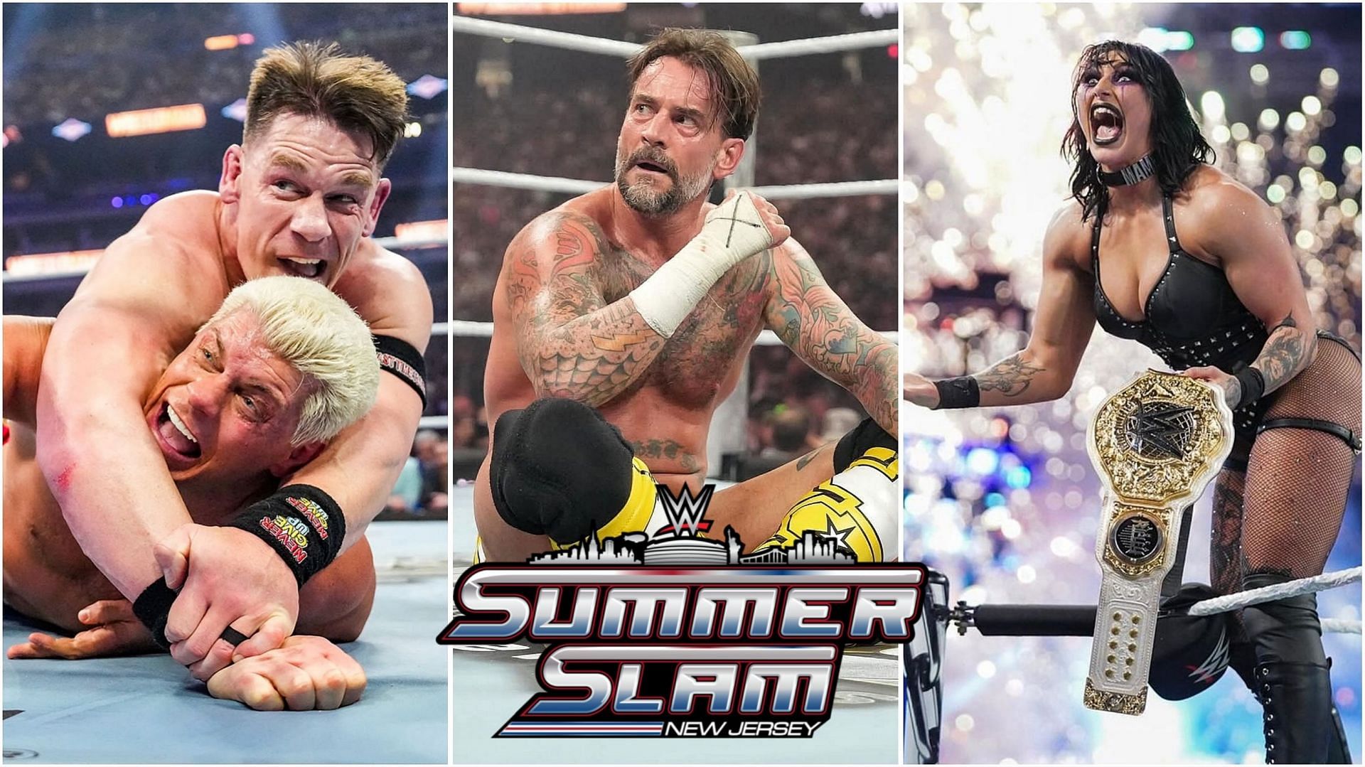 John Cena, Cody Rhodes, CM Punk, Rhea Ripley