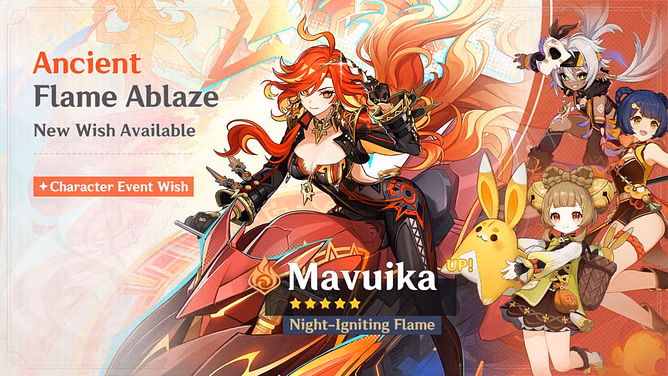 Time until Mavuika rerun banner in Genshin Impact 5.7