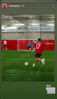 Screenshot of Rishabh Pant's Instagram story - Source: Rishabh Pant/IG